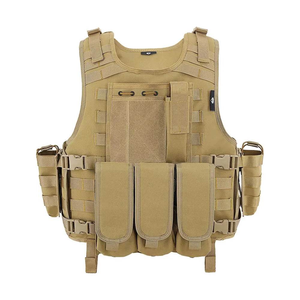 Chaleco Táctico Molle MGFLASHFORCE para Airsoft/Pesca/Paintball