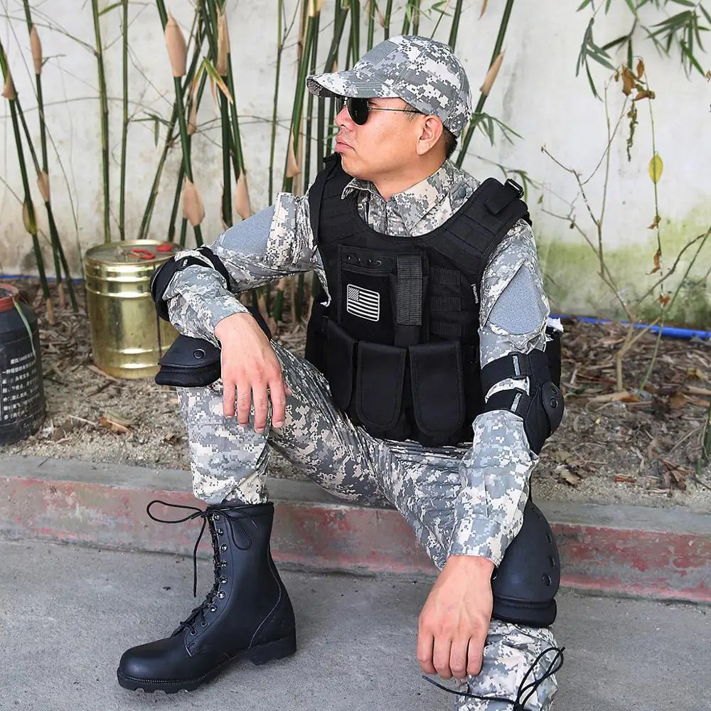 Chaleco Táctico Molle MGFLASHFORCE para Airsoft/Pesca/Paintball
