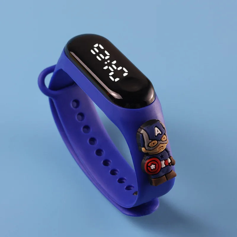 Reloj Deportivo Infantil LED Táctil Mickey/Spiderman (Impermeable)