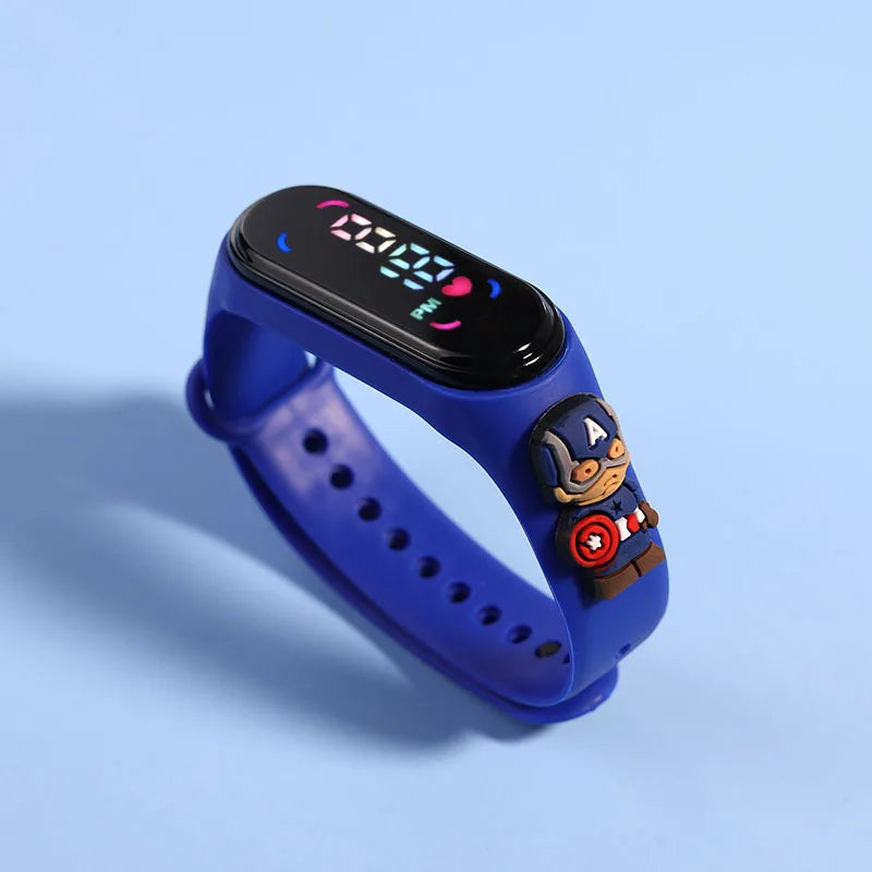 Reloj Deportivo Infantil LED Táctil Mickey/Spiderman (Impermeable)