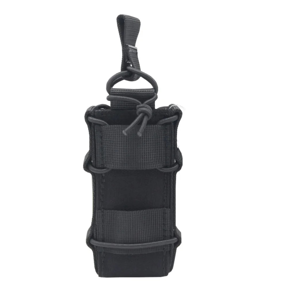 Portacargador Táctico 9mm Nylon 1000D VULPO (Molle, Linterna, Airsoft/Caza)