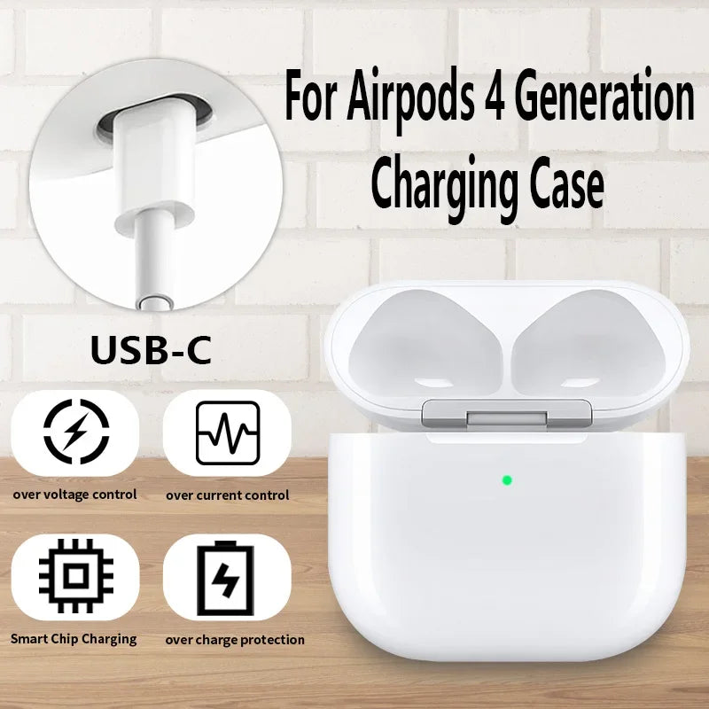 Cargador Inalámbrico de Repuesto para Airpods 4 (Alta Calidad)