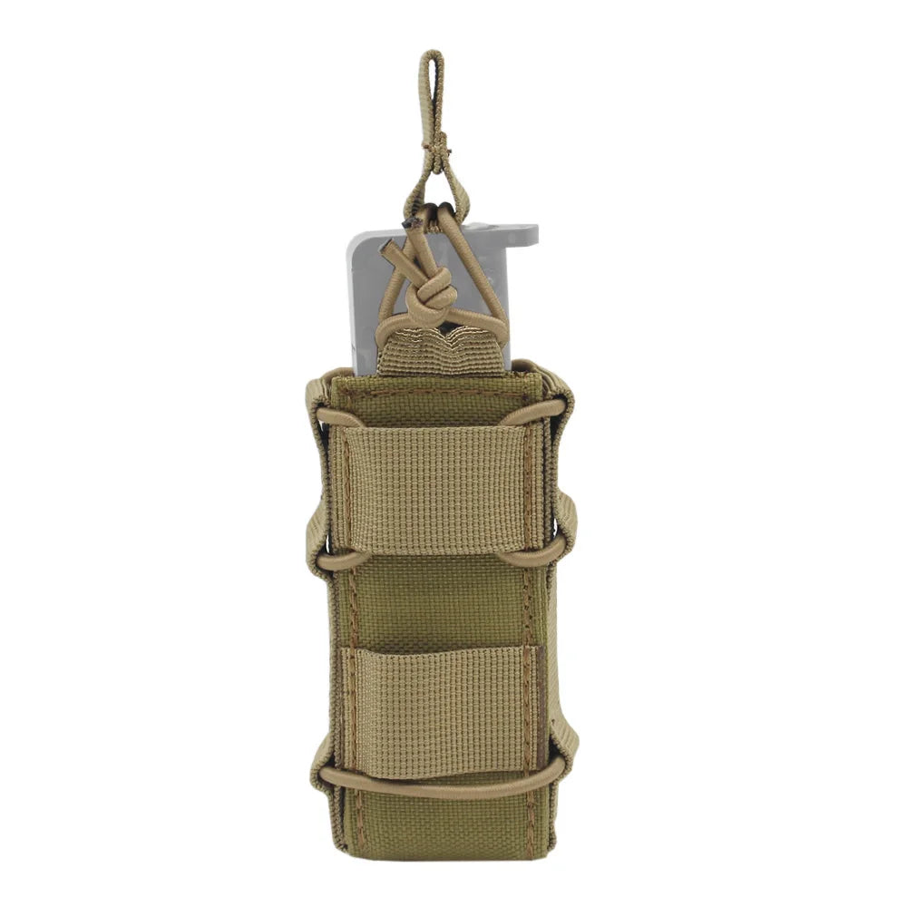 Portacargador Táctico 9mm Nylon 1000D VULPO (Molle, Linterna, Airsoft/Caza)