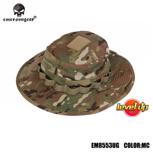 Sombrero Boonie EmersonGear Camuflaje con Bolsillo para Mapa (Montañismo/Caza)