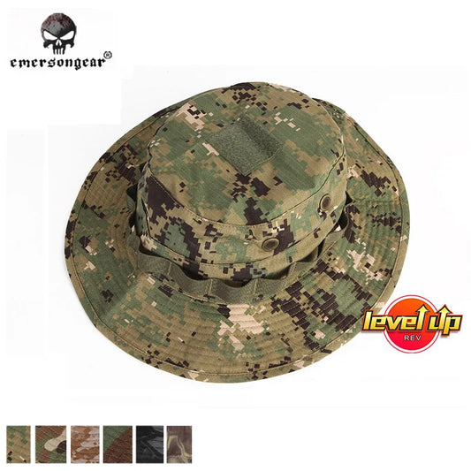 Sombrero Boonie EmersonGear Camuflaje con Bolsillo para Mapa (Montañismo/Caza)