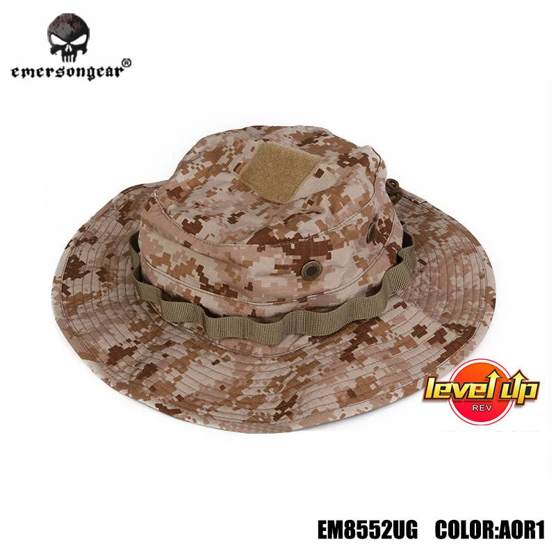 Sombrero Boonie EmersonGear Camuflaje con Bolsillo para Mapa (Montañismo/Caza)