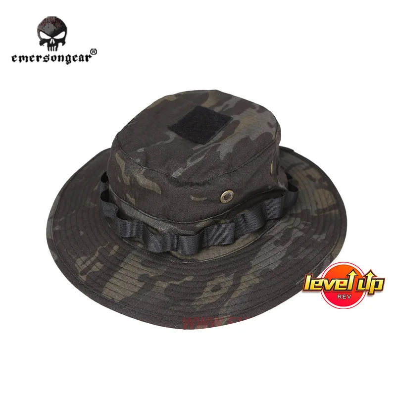 Sombrero Boonie EmersonGear Camuflaje con Bolsillo para Mapa (Montañismo/Caza)