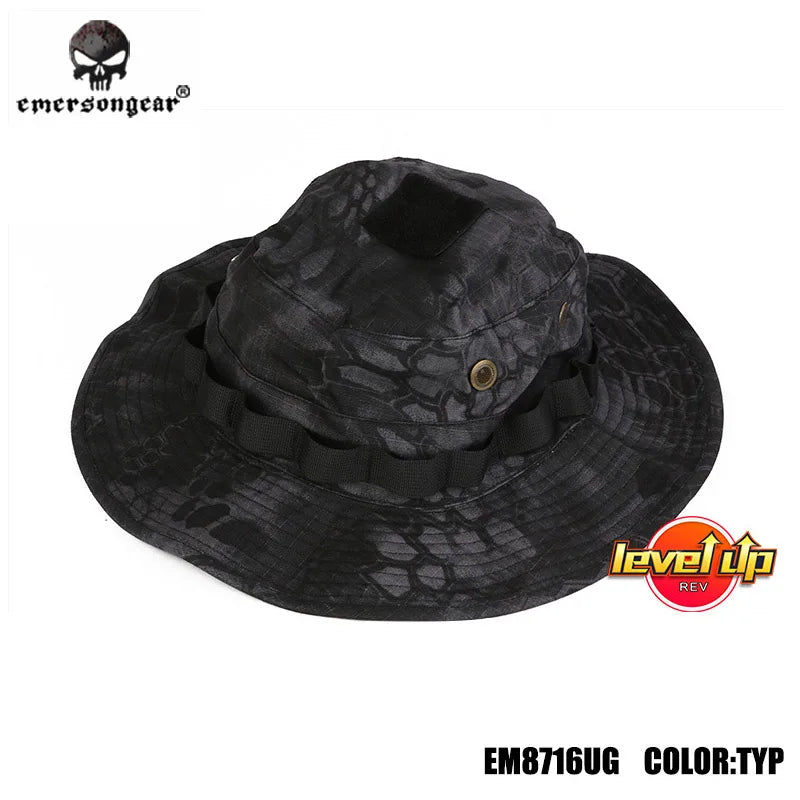Sombrero Boonie EmersonGear Camuflaje con Bolsillo para Mapa (Montañismo/Caza)