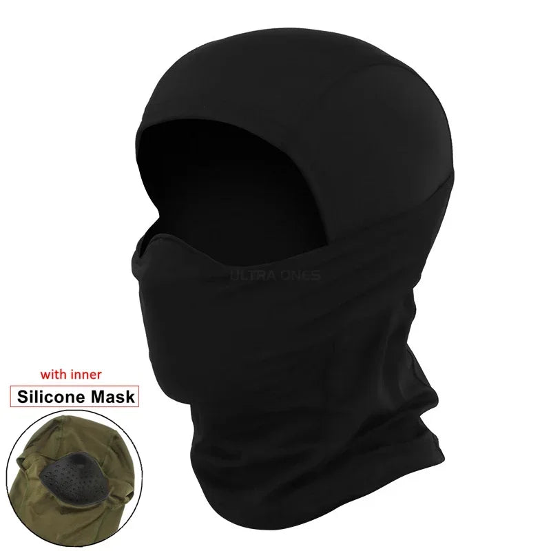 Balaclava Táctica de Silicona Media Cara Cortavientos para Airsoft/Caza/CS