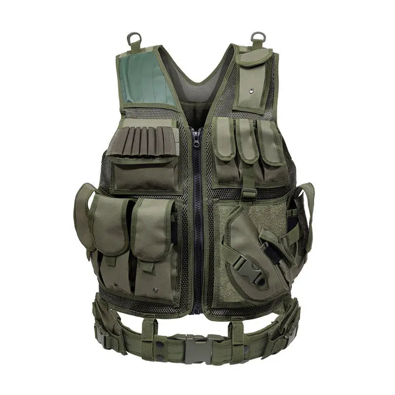 Chaleco Táctico SWAT Ajustable y Transpirable para Combate, Seguridad, Caza y Airsoft