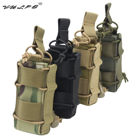 Portacargador Táctico 9mm Nylon 1000D VULPO (Molle, Linterna, Airsoft/Caza)
