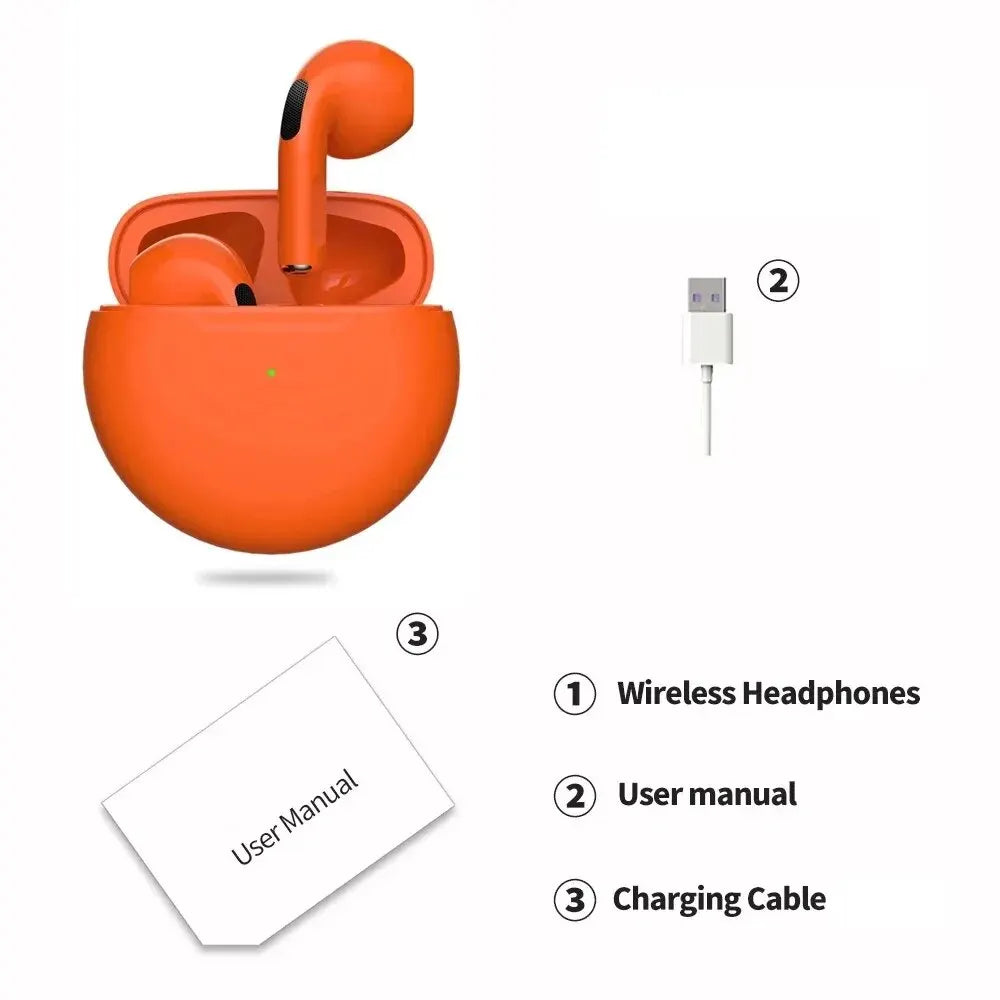 Air Pro 6 TWS. Mini Auriculares Inalámbricos Bluetooth 5.3 con Micrófono