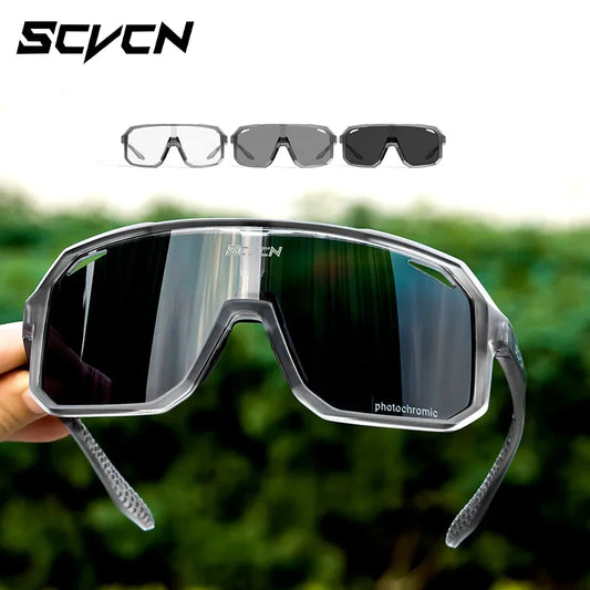 Gafas de ciclismo fotocromáticas SCVCN UV400 para MTB y carretera unisex