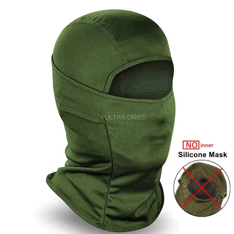 Balaclava Táctica de Silicona Media Cara Cortavientos para Airsoft/Caza/CS