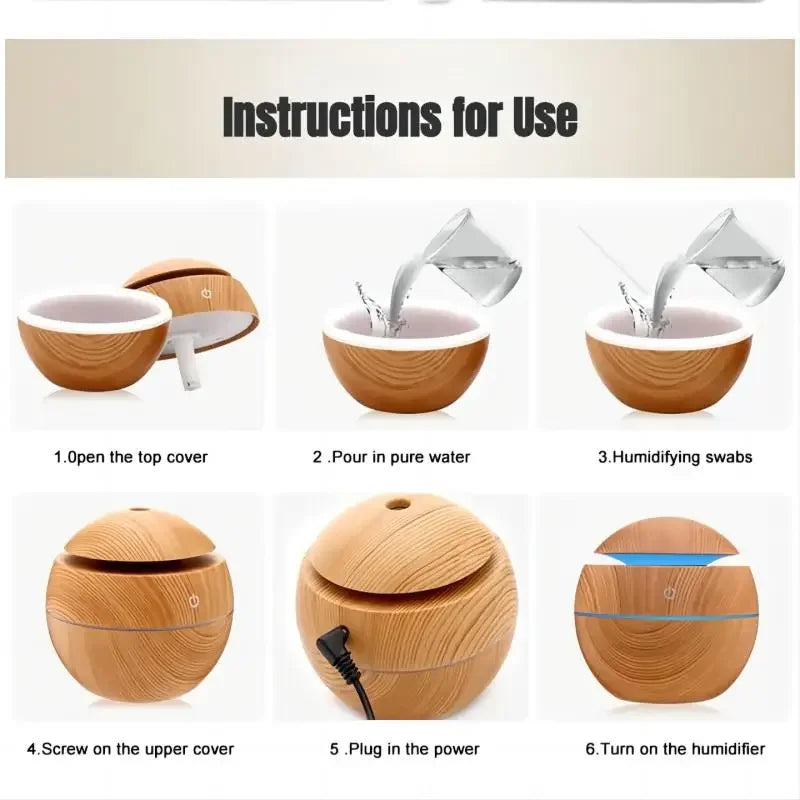 USB Ultrasonic Cool Mist Sprayer Essential Oil Fragrance Mini Home