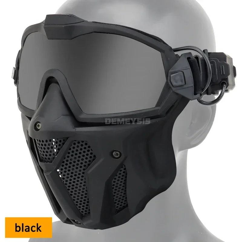 Máscara Airsoft con Gafas Desmontables y Ventilador Antivaho