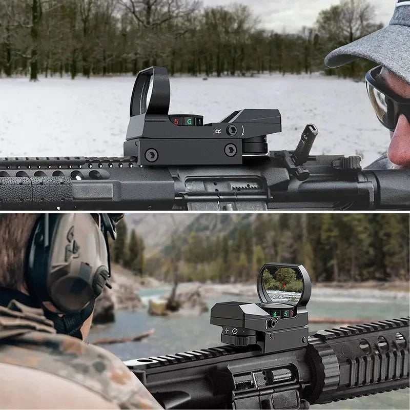 Visor Punto Rojo 1X40 HD101 (4 Retículas Rojo/Verde) para Caza/Airsoft