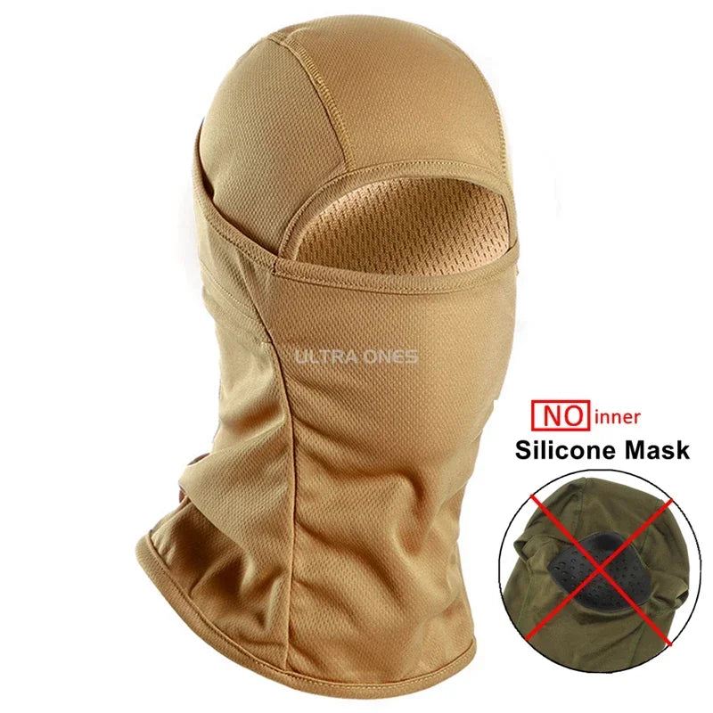 Balaclava Táctica de Silicona Media Cara Cortavientos para Airsoft/Caza/CS
