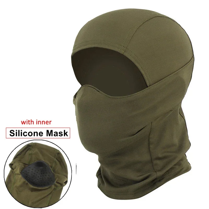 Balaclava Táctica de Silicona Media Cara Cortavientos para Airsoft/Caza/CS