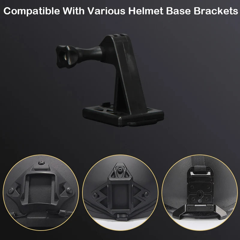 Adaptador Frontal para Cámara de Acción en Casco Táctico (Gopro/Airsoft)