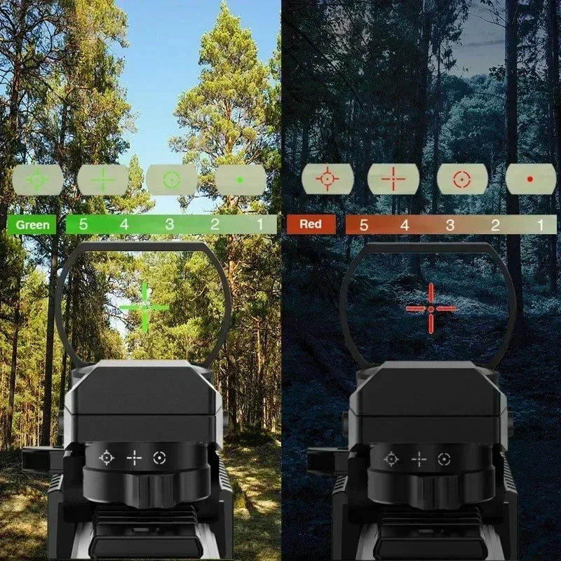 Visor Punto Rojo 1X40 HD101 (4 Retículas Rojo/Verde) para Caza/Airsoft