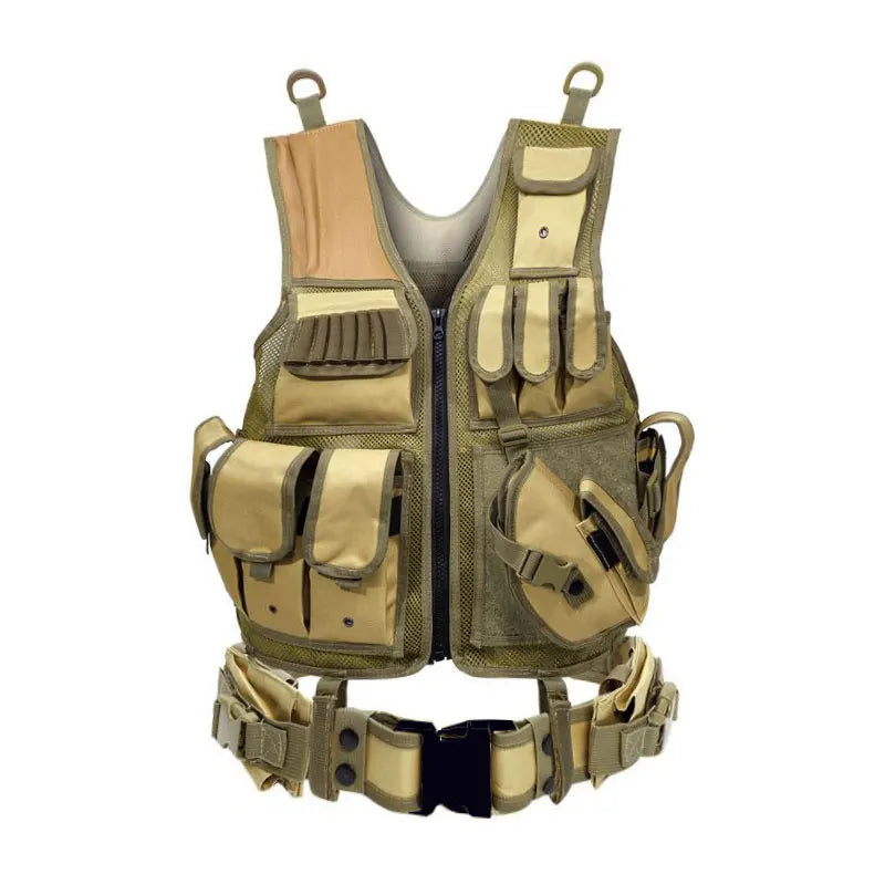 Chaleco Táctico SWAT Ajustable y Transpirable para Combate, Seguridad, Caza y Airsoft