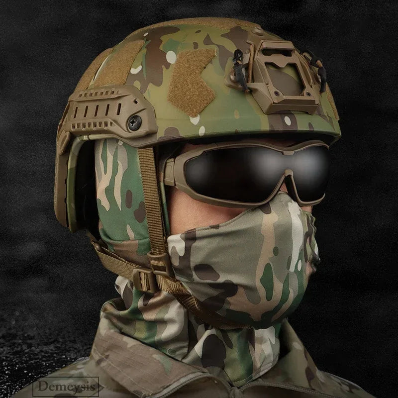 Balaclava Táctica de Silicona Media Cara Cortavientos para Airsoft/Caza/CS