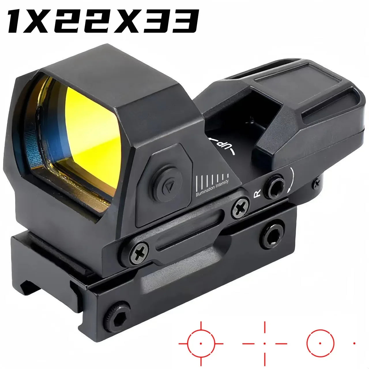 Visor Punto Rojo 1X40 HD101 (4 Retículas Rojo/Verde) para Caza/Airsoft