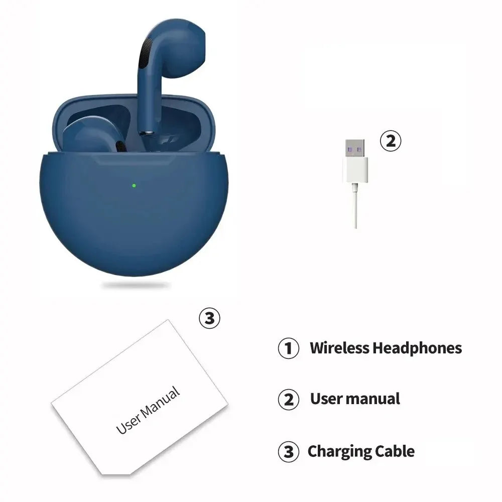 Air Pro 6 TWS. Mini Auriculares Inalámbricos Bluetooth 5.3 con Micrófono