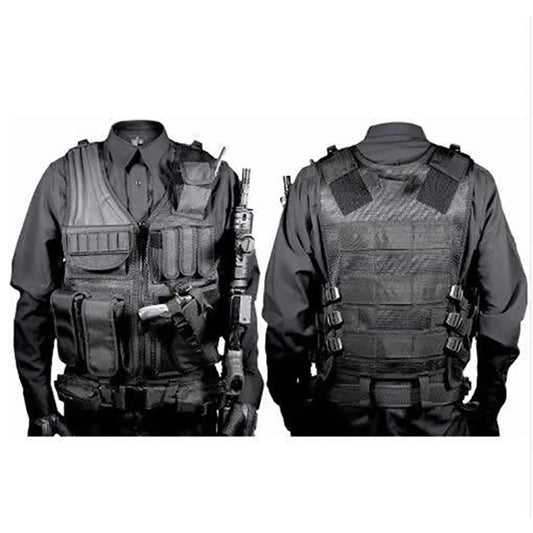 Chaleco Táctico SWAT Ajustable y Transpirable para Combate, Seguridad, Caza y Airsoft