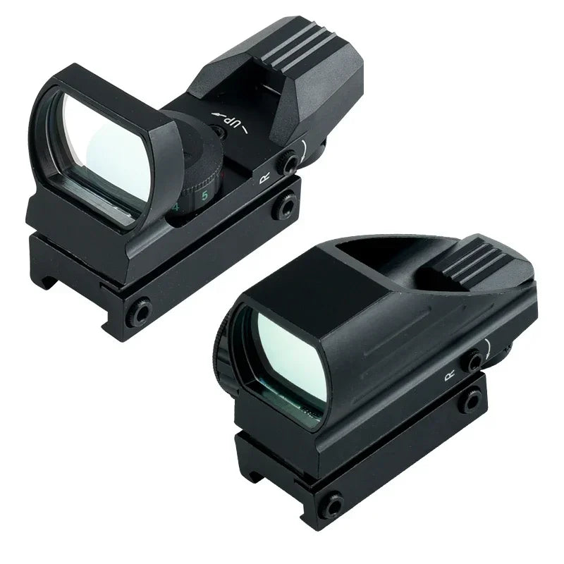 Visor Táctico Punto Rojo/Verde para Rifle (Raíles 11/20mm) Caza/Airsoft