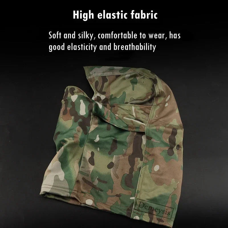 Balaclava Táctica de Silicona Media Cara Cortavientos para Airsoft/Caza/CS